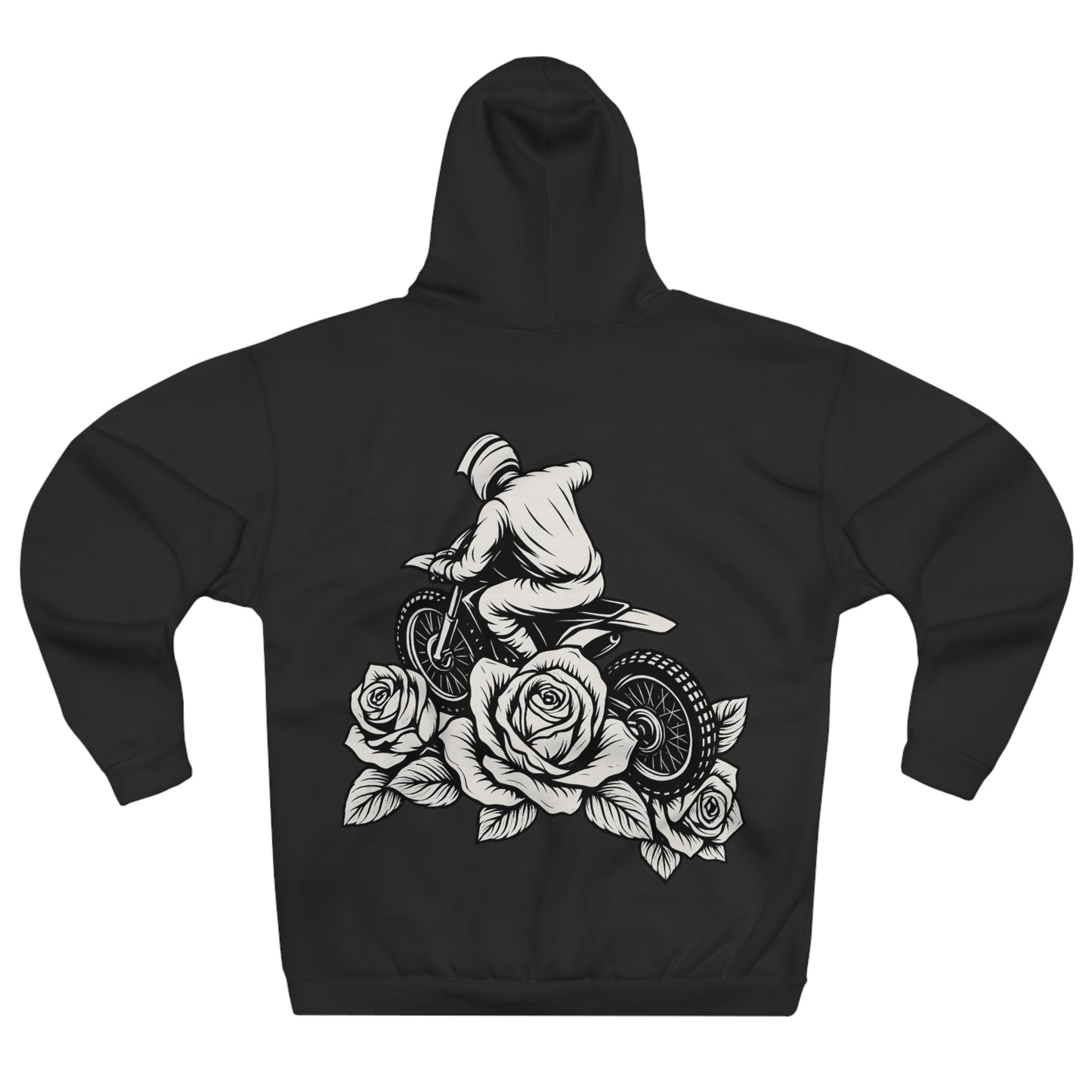 Dirtbike and Roses Hoodie, Unisex, Casual wear