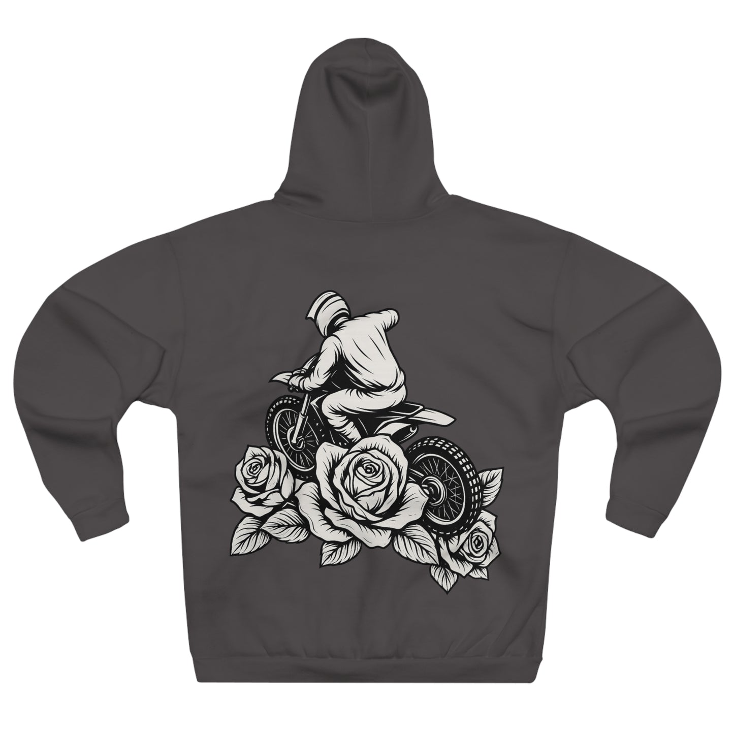 Dirtbike and Roses Hoodie, Unisex, Casual wear