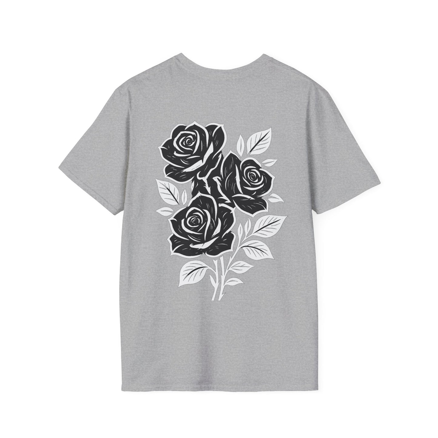 Elegant Floral Rose T-Shirt, Unisex Tee, Casual Wear, Summer Outfit, Unique Design