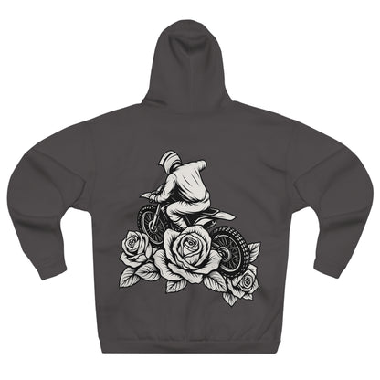 Dirtbike and Roses Hoodie, Unisex, Casual wear