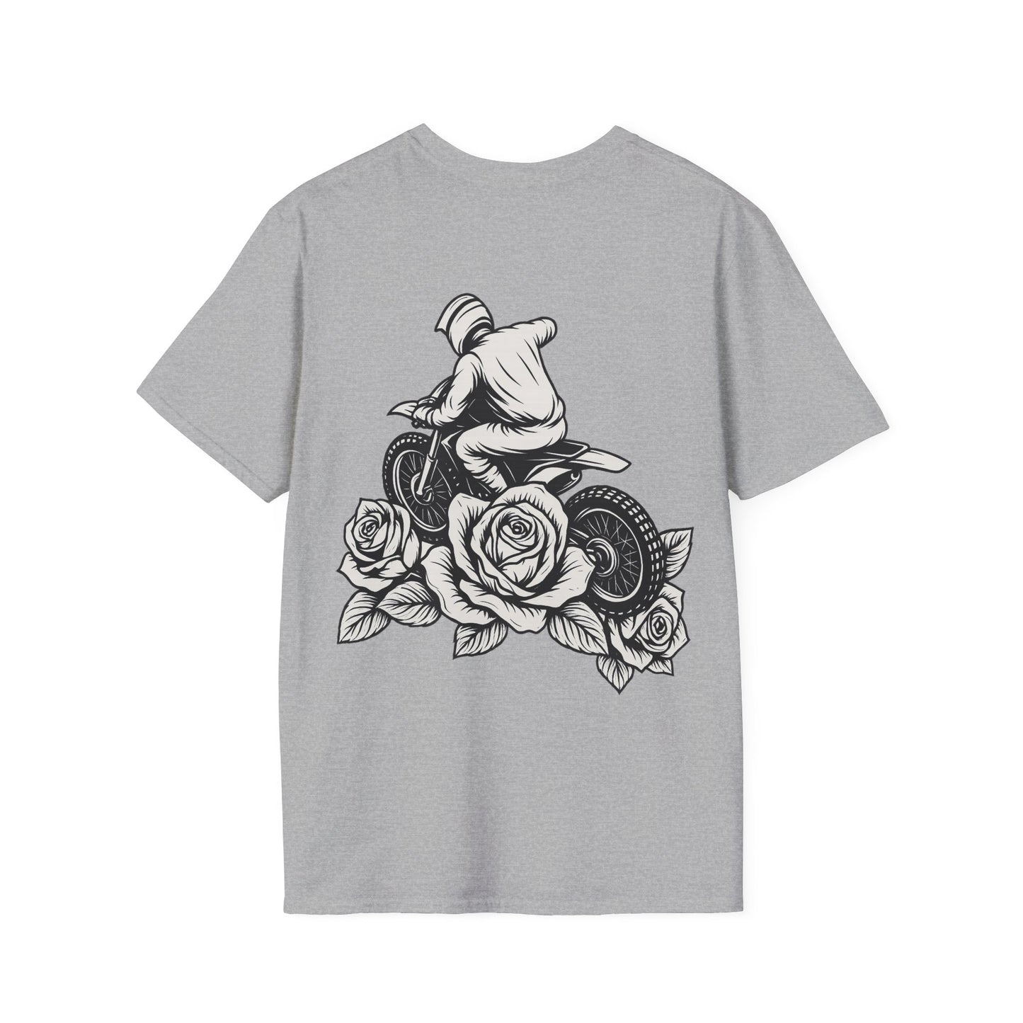 Dirtbike and Roses T-Shirt, Unisex, Stylish, Casual wear