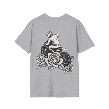 Dirtbike and Roses T-Shirt, Unisex, Stylish, Casual wear