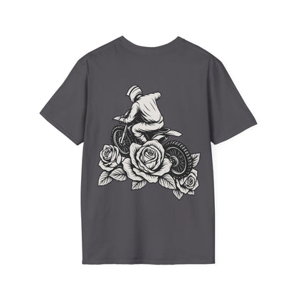 Dirtbike and Roses T-Shirt, Unisex, Stylish, Casual wear