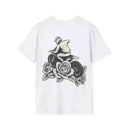 Dirtbike and Roses T-Shirt, Unisex, Stylish, Casual wear