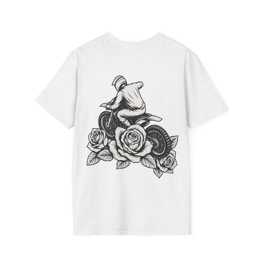 Dirtbike and Roses T-Shirt, Unisex, Stylish, Casual wear